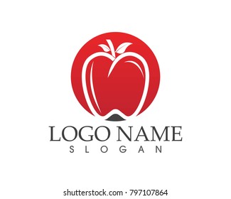 Apple fruit logo design