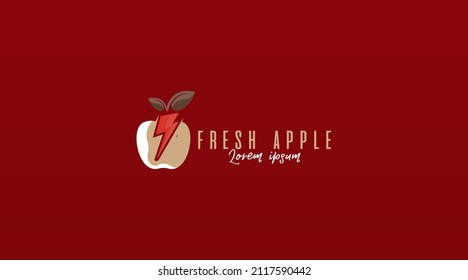 Apple Fruit Logo Design Concept Vector. Fruit Logo Template Vector