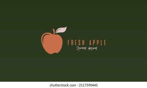 Apple Fruit Logo Design Concept Vector. Fruit Logo Template Vector