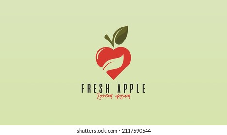 Apple Fruit Logo Design Concept Vector. Fruit Logo Template Vector