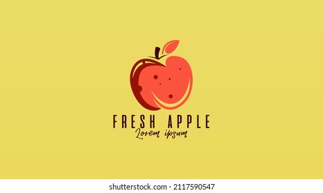 Apple Fruit Logo Design Concept Vector. Fruit Logo Template Vector