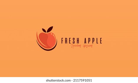 Vector de diseño del logotipo de Apple Fruit. Vector de plantilla de logotipo de frutas