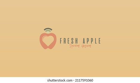 Apple Fruit Logo Design Concept Vector. Fruit Logo Template Vector