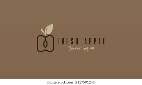 Apple Fruit Logo Design Concept Vector. Fruit Logo Template Vector