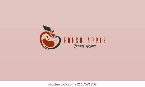 Apple Fruit Logo Design Concept Vector. Fruit Logo Template Vector