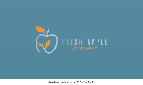 Apple Fruit Logo Design Concept Vector. Fruit Logo Template Vector