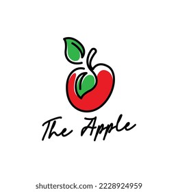 Vector de diseño del logotipo de Apple Fruit. Vector de plantilla de logotipo de frutas