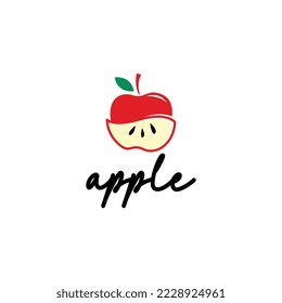 Apple Fruit Logo Design Concept Vector. Fruit Logo Template Vector