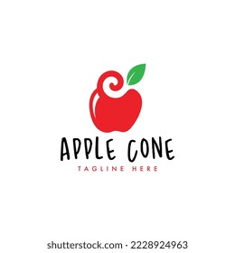 Vector de diseño del logotipo de Apple Fruit. Vector de plantilla de logotipo de frutas