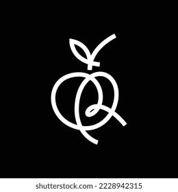 Apple Fruit Logo Design Concept Vector. Fruit Logo Template Vector