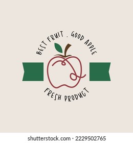 Apple Fruit Logo Design Concept Vector. Fruit Logo Template Vector