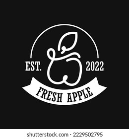 Apple Fruit Logo Design Concept Vector. Fruit Logo Template Vector