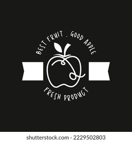 Vector de diseño del logotipo de Apple Fruit. Vector de plantilla de logotipo de frutas