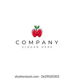 Apple Fruit Logo Design Concept Vector. Apple fruit logo design inspiration