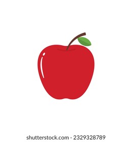 Diseño plano del logotipo de la fruta de Apple