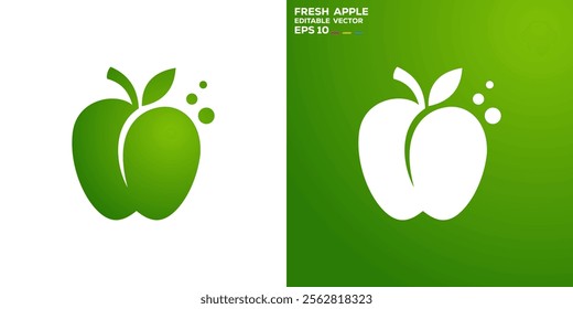 Apple fruit logo. healthy food, fruit, vitamins. Icon symbol design template EPS 10.	