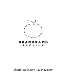 apple fruit logo icon concept template modern vector illustration