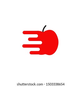 Apple fruit logo icon design vector template
