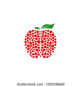Apple fruit logo icon design vector template