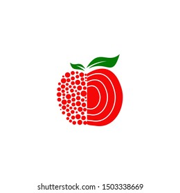 Apple fruit logo icon design vector template