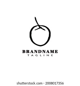 diseño de icono del logo de la fruta de manzana lindo moderno ilustración del vector