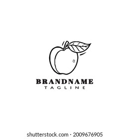 plantilla de diseño de iconos de logotipo de frutos de manzana ilustración vectorial moderna