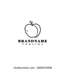 plantilla de diseño de iconos de logotipo de frutos de manzana vector moderno
