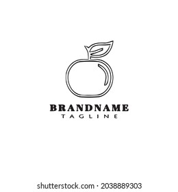 plantilla de diseño de iconos de logotipo de frutos de manzana ilustración vectorial moderna