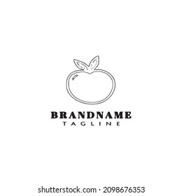 apple fruit logo icon design cute modern vector illustration