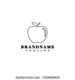 apple fruit logo icon design template modern vector illustration