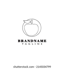 apple fruit logo icon design template modern vector illustration