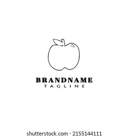 apple fruit logo icon design template modern vector illustration