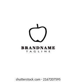 plantilla de diseño de iconos de logotipo de frutos de manzana ilustración vectorial moderna