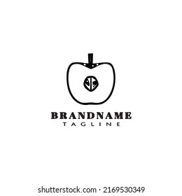 Design des Apfelobst-Logo-Designs moderne Vektorgrafik