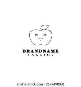 apple fruit logo icon design template modern vector illustration