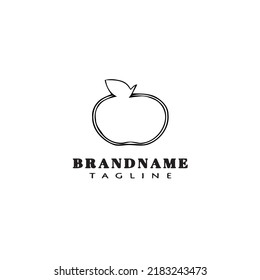 diseño de iconos de logotipo de frutos de manzana modelo de vector moderno