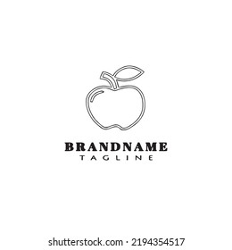 plantilla de diseño de iconos de logotipo de frutos de manzana ilustración vectorial moderna