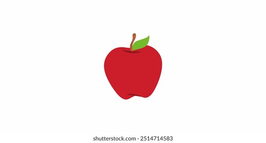 Diseño de Vector de icono de logotipo de fruta de manzana