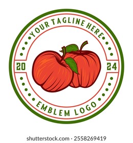apple fruit logo, apple fruit icon. for drink labels, juice drink icons or drink product stickers