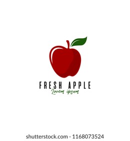 Apple fruit logo vector. Fresh fruit logo template