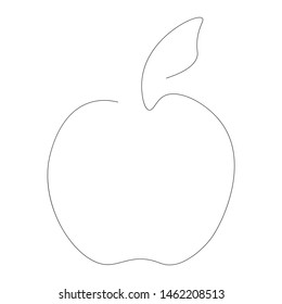 Apple fruit on white background, vector illustration