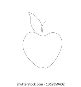 Apple fruit on white background. Vector illustration	
