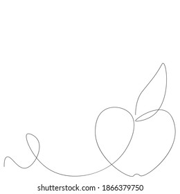 Apple fruit on white background. Vector illustration