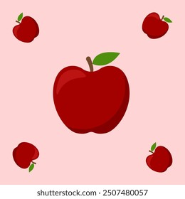 apple fruit pattern for background