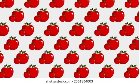 Apple fruit pattern background. Vector of Apple fruit icon. Perfect for textile, fabric, print, web, business, advertising, social media, many more. SSTKbackgrounds 
