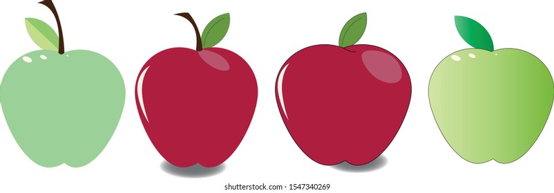 Apple fruit in red and green color 