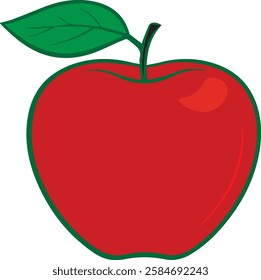 Apple Fruit Royalty-Free Vector Image: High-Quality Design for Creative Projects