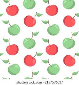 Apple fruit seamless pattern, abstract repeated background. For paper, cover, fabric, gift-wrap, wall art, interior decor.  