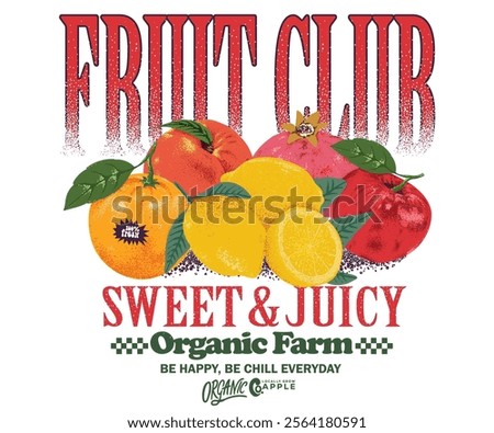 Apple fruit set. Fresh lemon fruit print. Nature fruit club print design. Apricot artwork for for t-shirt. Fresh pomegranate artwork. Organic farm poster design. Orange art. Summer food poster design.