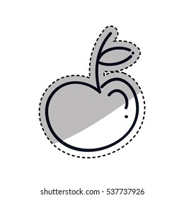 Apple fruit silhouette Design Vector illustration, white background